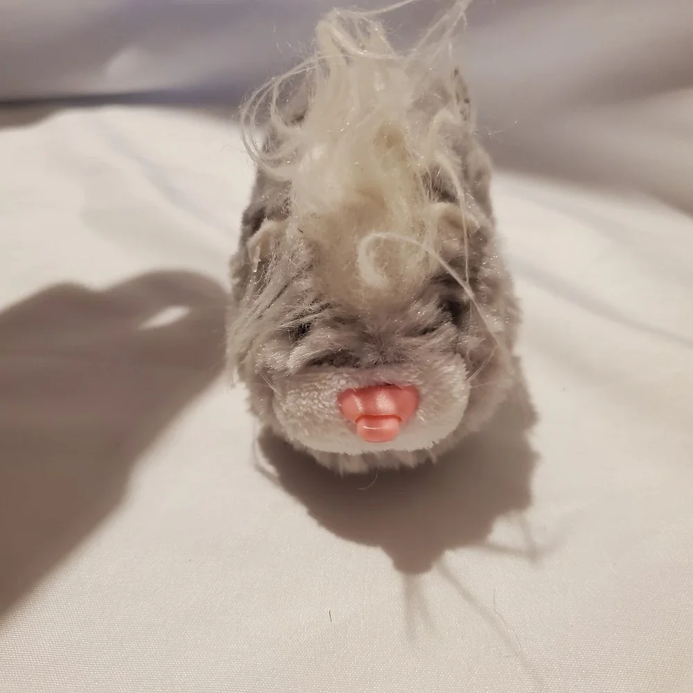 Zhu‎ Zhu Pets Kingston Hamster Gray White Interactive Toy Doesn't Move